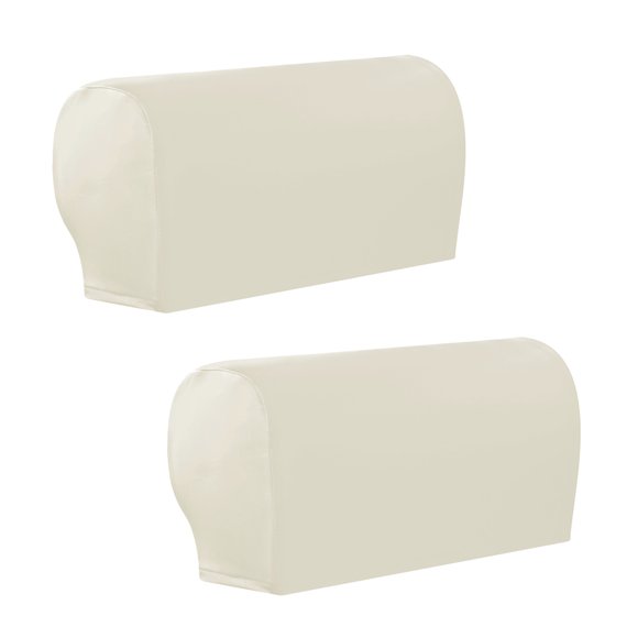 2pcs Elastic Removable Armchair Protector Universal Sofa Armchair Covers Armrest White