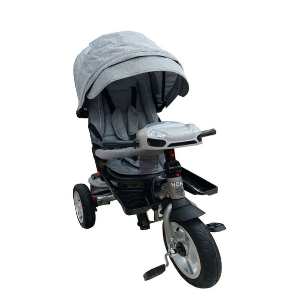 Triciclo Evolutivo Angelin Baby Llanta de Aire Gris