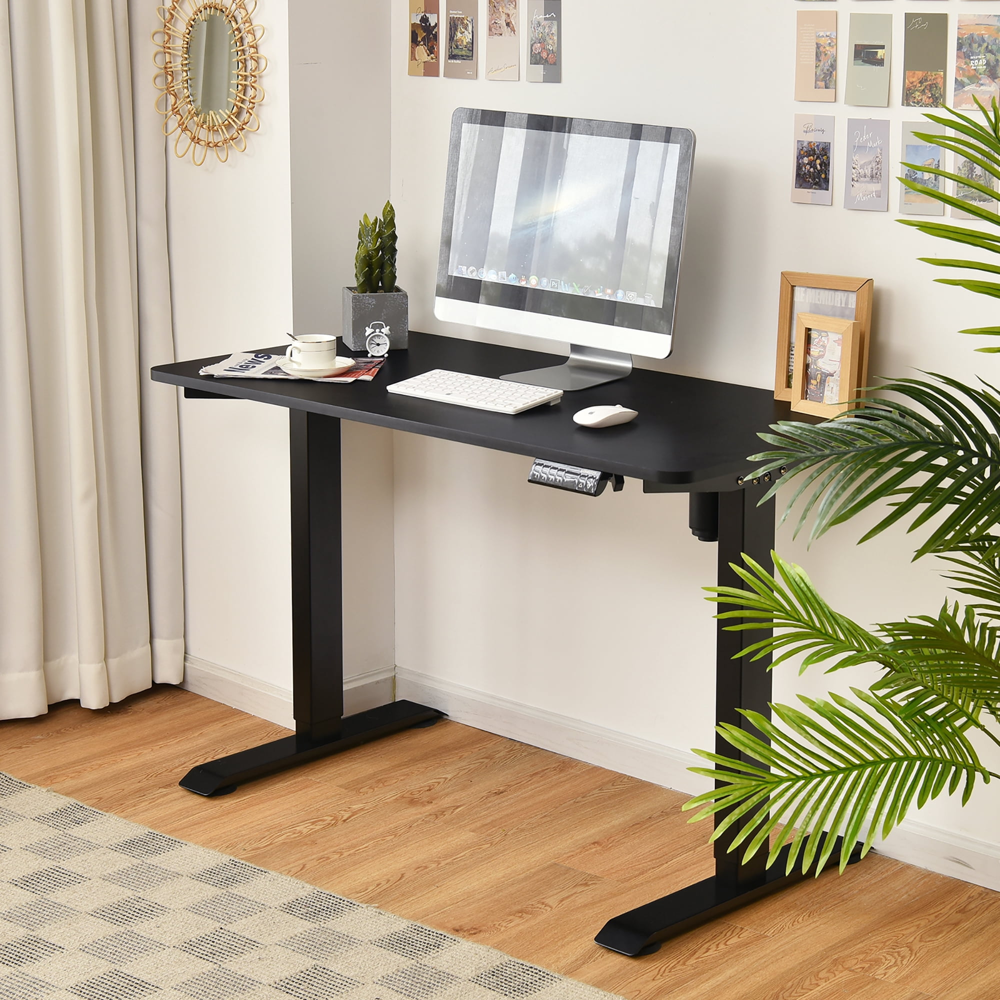 Costway Electric Adjustable Standing Desk Stand up Workstation w/Control Black