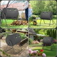 thumbnail image 2 of Decksplore 142L Compost Tumbler Bin - 37.5 Gallon Outdoor Rotating Composter with Dual Chambers, Rust-Proof & UV Protected(Black), 2 of 5