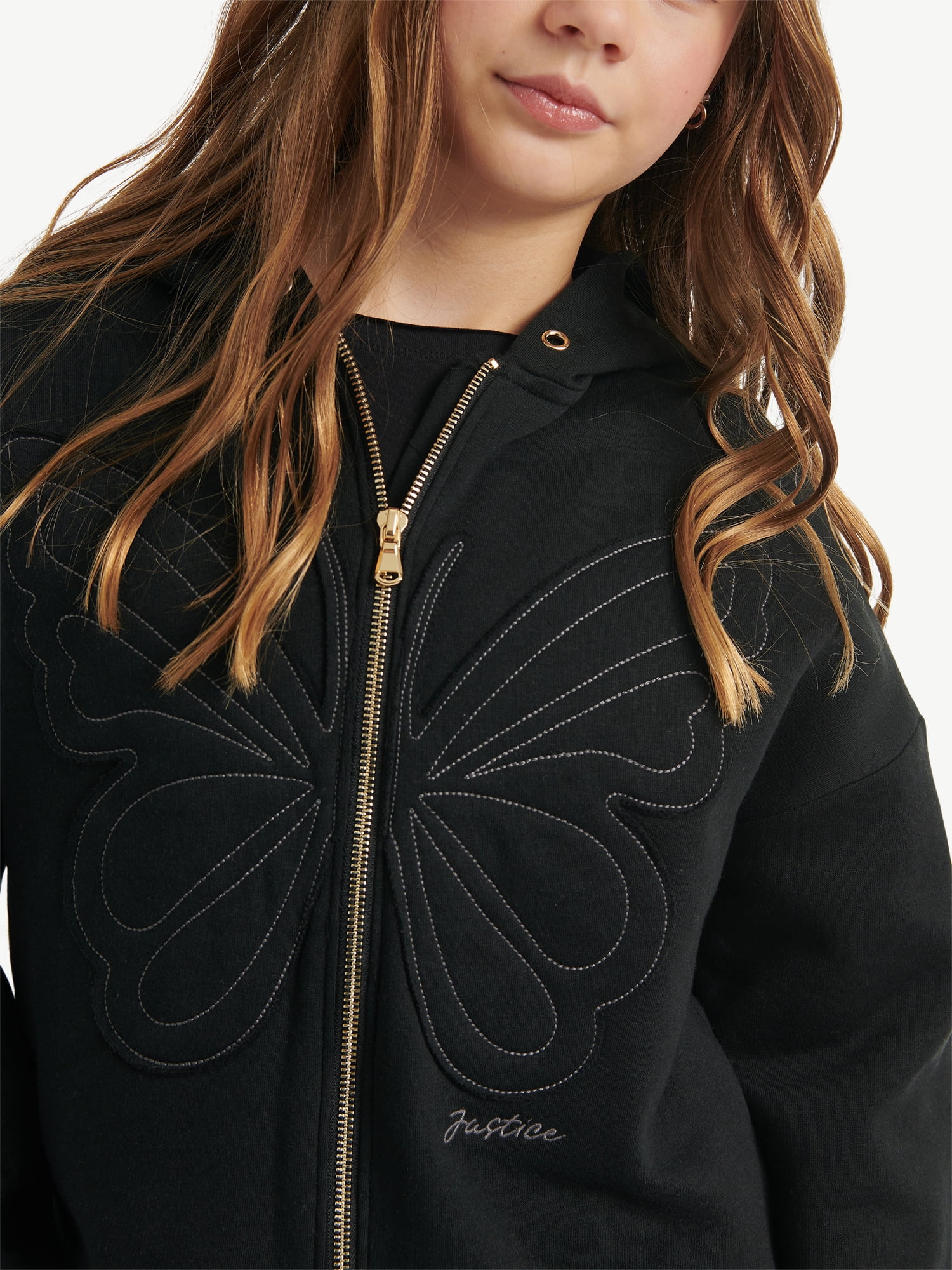 Justice Girls Icon Full Zip Hoodie, Sizes XS - XLP