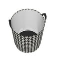 thumbnail image 3 of Fotbe Houndstooth Black And White Laundry Basket with Handles, Waterproof Large Laundry Hamper, Wash Bag for Corner Dorm, Rolling Laundry Basket with Handles-Small, 3 of 8