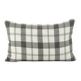 thumbnail image 4 of Saro Lifestyle Classic Plaid Pattern Cotton Down Filled Throw Pillow 12" x 20", 4 of 5