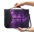 thumbnail image 2 of Kuiaobaty Galaxy Cross Print Bible Cover for Women Men, Multifunctional Bible Bags with Wrist Strap, PU Leather Bible Case Book Cover Bible Accessories with Handle, Size XL, 2 of 7