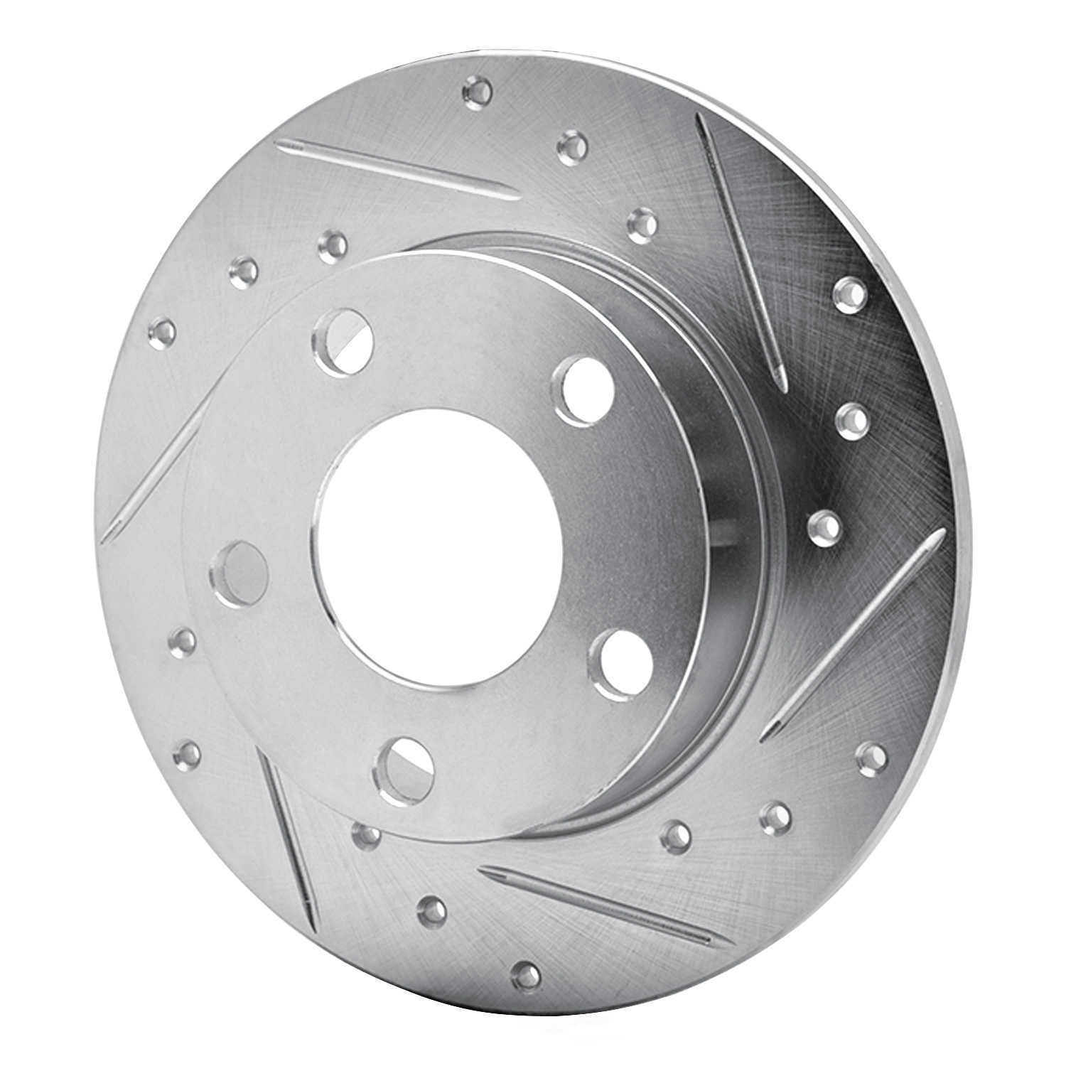 Dynamic Friction Company 631-73009R DFC Brake Rotor - Drilled And Slotted - Silver