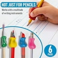 thumbnail image 6 of The Pencil Grip Glitter Pencil Grippers 6 Pcs, Pencil Grips for Handwriting, Ergonomic Pen Grip for Righties & Lefties, Pencil Holder for All Ages, Writing Tool with Finger Cushion, 6 of 9