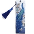 thumbnail image 1 of DIY Diamond Painting Leather Bookmark 5D Diamonds de forma especial Kits de arte de diamantes de imitación brillantes para adultos Niños Mosaico Borla de cuero Punto de cruz Bordado Regalos hechos a mano (Pecock 1) Sailing Electrónica, 1 of 6