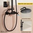 thumbnail image 6 of Boyel Living Wall Mounted Shower System Vintage Shower Fixture Handheld Shower with 10-In Rainfall Shower Head Bathroom Luxury Shower Faucet Set Matte Black, 6 of 7