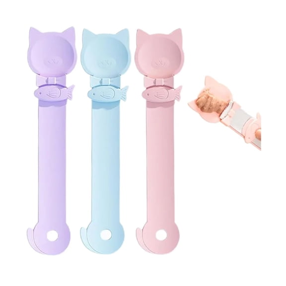 3 Pack Cat Treat Strip Feeders, Squeeze Spoon Dispensers for Lickable Cat Treats and Purees, TIKA