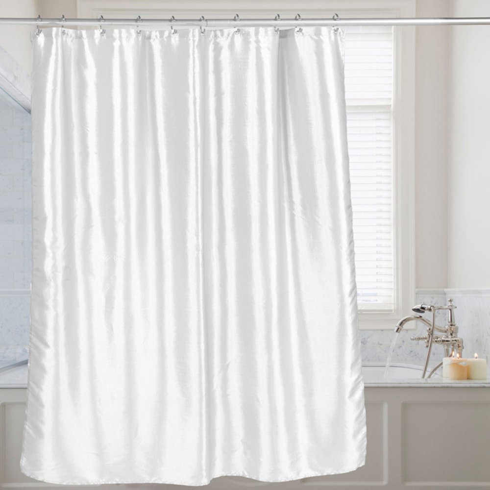 Sweet Home Collection Faux Silk Shimmer Polyester Fabric Bath Shower