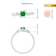 thumbnail image 5 of ANGARA Natural Solitaire Emerald Bypass Promise Ring with Diamond Accents in 925 Sterling Silver for Women (Size-4mm) | May Birthstone, Anniversary, Jewelry Gift for Women | Natural Emerald Ring, 5 of 9