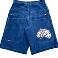 thumbnail image 4 of 2024 Y2k hombres pantalones cortos estampado Harajuku pantalones vaqueros holgados para hombres Hip Hop pantalones cortos casuales verano otoño pantalones cortos vaqueros góticos S-3XL, 4 of 5
