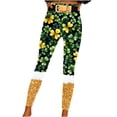 thumbnail image 3 of lcziwo St Patricks Day Running Leggings for Women Casual High Waisted Tummy Control Yoga Pants Novelty Shamrock Clover Print Soft Stretchy Tights Gold M, 90 off Clearance Sale, 3 of 8