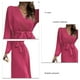thumbnail image 5 of Vestido largo de mujer Nikou corte A escote en V plisado S M L XL 2XL, 5 of 6