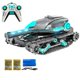 thumbnail image 2 of Coche cisterna de plástico RC, juguetes de bomba de agua de lanzamiento con luces, coche todoterreno, de giratorio de 360  degree para , 1 Mando Azul Negro CUTICAT  Coche tanque RC, 2 of 8