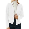 thumbnail image 3 of Jxximdong Blazers for Women, Two Piece Spring and Autumn Season Temperament Versatile Suit Style Coat., Women's Coats White, 3 of 7