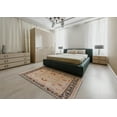 thumbnail image 4 of Ahgly Company Indoor Square Mid-Century Modern Sienna Brown Oriental Area Rugs, 7' Square, 4 of 6