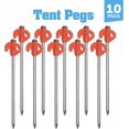 thumbnail image 4 of 10 x estacas para tienda de campaña, ganchos en T de acero galvanizado, anclajes, varilla de refuerzo de 20,5 cm para tiendas de campaña, toldos para trampolines, paisajes, clavijas antioxid, 4 of 4