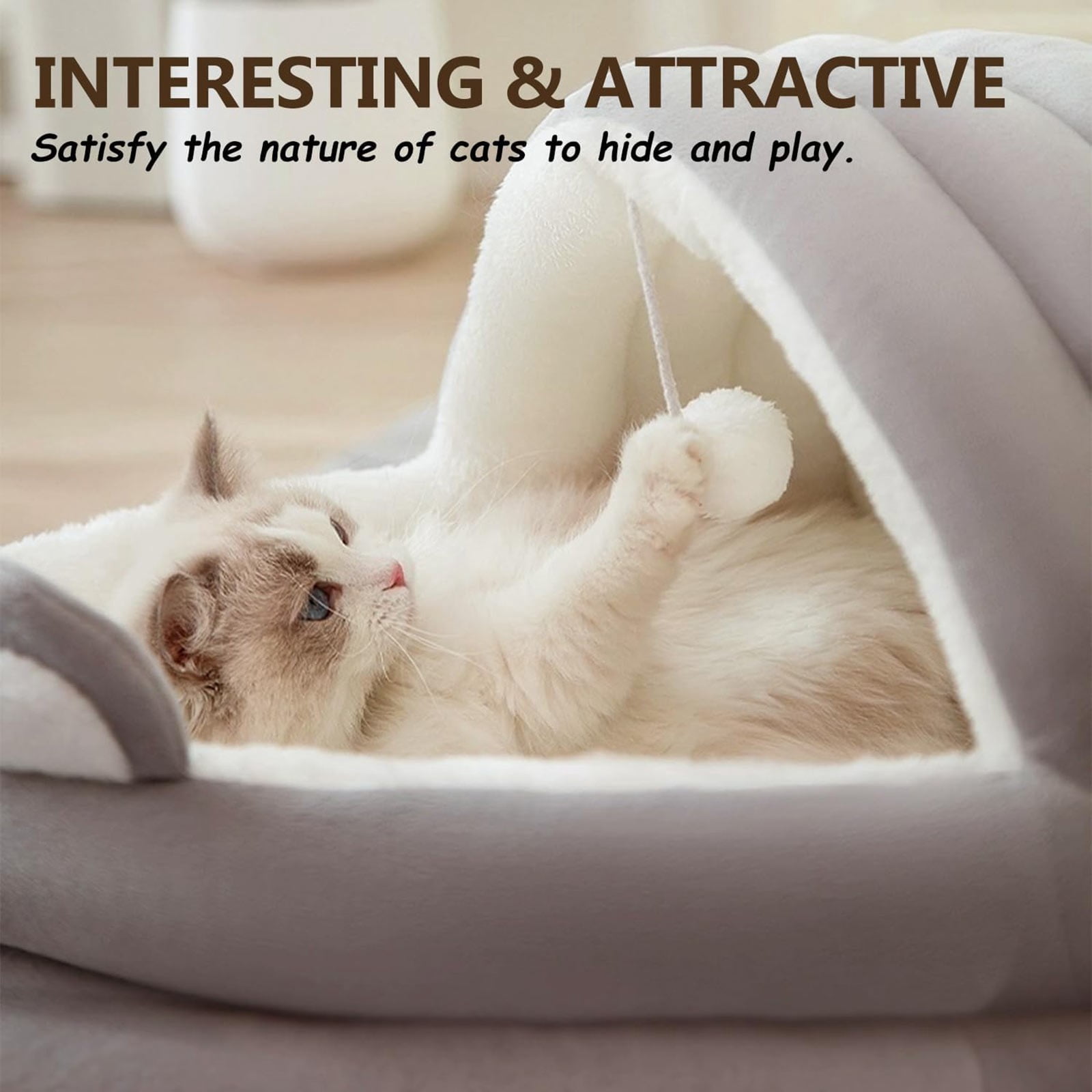Pet Beds Indoor Cat Bed for Cozy Napping Dreamy Crafted for Cats Warm And Soft Retreat For Feline Comfort