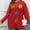 Red, variant on ​Cable Knit Pullover: Oversized Fit & Floral Embroidery, Chunky Warmth​