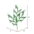 thumbnail image 2 of Vickerman 27" Green Glitter Coral Bells Leaf Lace Artificial Christmas Spray. Includes 12 sprays per pack., 2 of 3