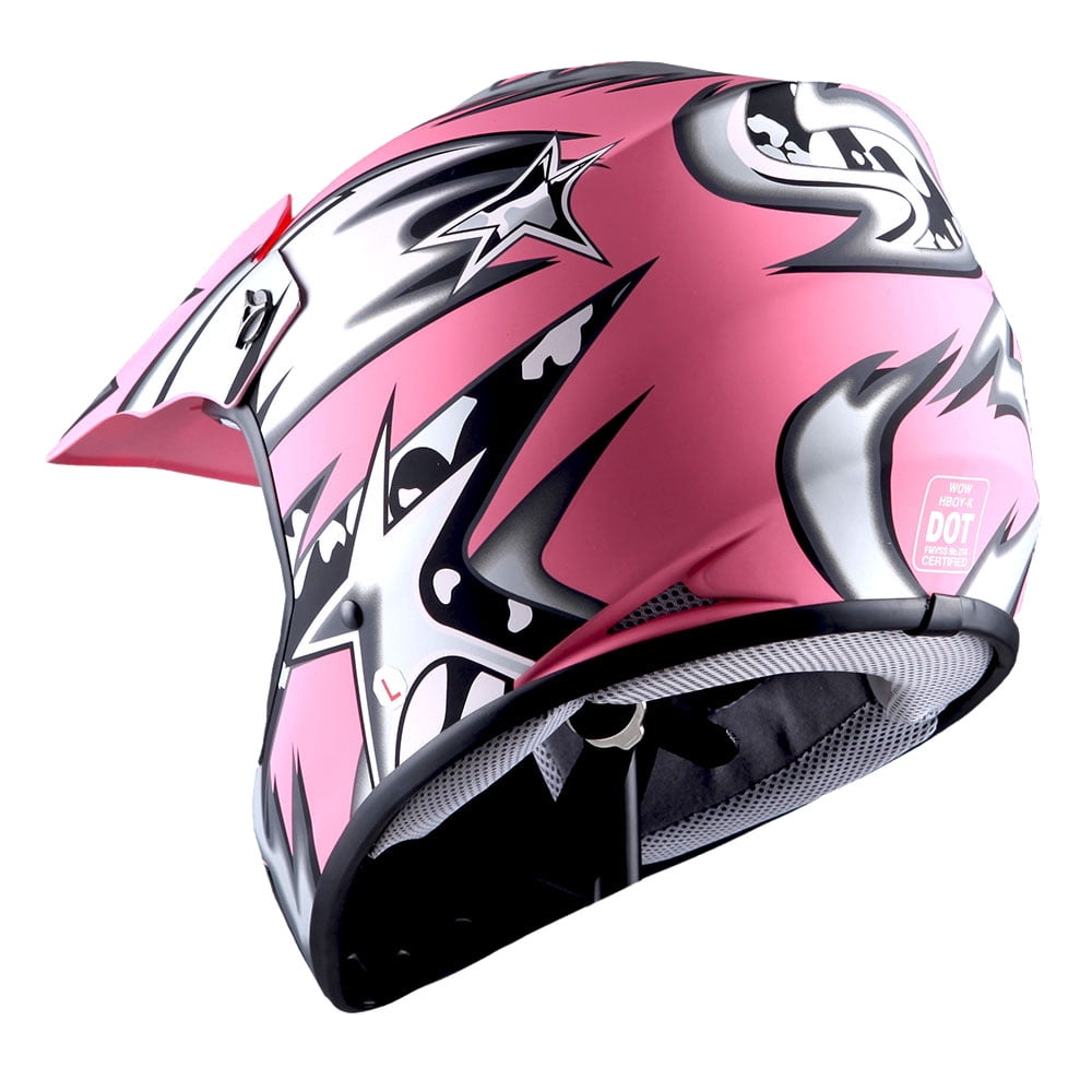 youth motocross helmet pink