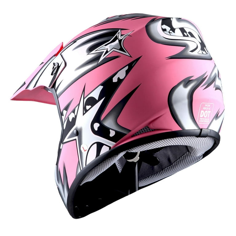 Wow youth kids motocross helmet bmx store mx atv dirt bike hboy star matt