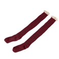 thumbnail image 4 of TYGHBN Knit Solid High Women's Splice Lace Socks Stocking Stocks Long Socks Knee High Pantyhose Christmas Stocking Pack Ice Doll Skill Thigh High Sock Garters Plain Top Stockings Lingerie for Women, 4 of 8