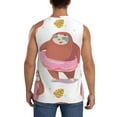 thumbnail image 4 of Bixox Men's Sloth with Donuts1 Printed Shirt Sleeveless Fitness Tank Top-3X-Large, 4 of 7
