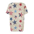 thumbnail image 4 of Fiudx Camisetas para Mujer Blusa Superior con Estampado de Manga Corta y Cuello En V, Cómoda E Informal, a La Moda para Mujer, 4 of 5