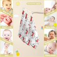 thumbnail image 3 of SKYSONIC Floral Dala Horses Baby Muslin Washcloths Face Towel, 3 Pack Burp Cloths Cotton Wipes Infant Wash Cloth for Newborn Boys Girls 12"x12", 3 of 7