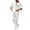 White Set for Men, variant on Mrmaere Men's Button Down Shirt and Pants Set Short Sleeve Collared Work Outfit Durable for Office Outdoor Beige L