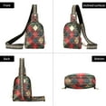 thumbnail image 7 of FORMRS Womens Crossbody Sling Bag Travel Daypack Shoulder Chest Backpack, Dark Tartan Pattern, 7 of 7