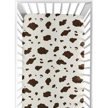 UPC: 0812305015128 | Wild West Cowboy Fitted Crib Sheet for Baby and Toddler Bedding Sets by Sweet Jojo Designs – Cow Print