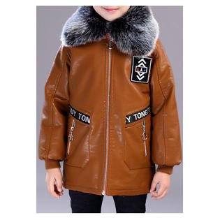 Unomatch Kids Boys Full Zip Up Thick Warm Leather Jacket Walmart Com Walmart Com