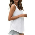 thumbnail image 4 of Vest Tops Women Womens Tank Tops Sleeveless Camisole Tops Scoop Neck Loose Fit Casual Summer Flowy Shirts Cami Beach Tank Tops Elegant Tunic Tops Basic Dressy Work Shirt, 4 of 5