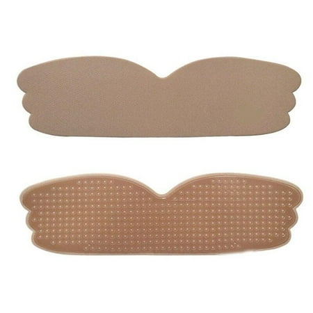 FANTADOOL Women Silicone Push Up Underwear Invisible Self-adhesive Strapless Black Bandage Solid Color Bra Beige A/B