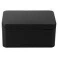 thumbnail image 1 of Mini contenedor portátil de hojalata rectangular para guardar hojas de té y dulces, ideal para el hogar, 13 x 8 x 6 cm (negro), 1 of 5