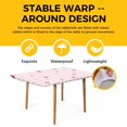 thumbnail image 4 of Valentine's Day Table Cloths for 4 Foot Rectangle Tables, Red Love Heart Romantic Pink Buffalo Plaid Patio Waterproof Elastic Fitted Tablecloths, Washable Rectangular Table Cover for Camping, 4 of 8