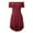 Red, variant on Plus Size Off The Shoulder Dress For Women Short Sleeve High Low Hem Skater Party Gown