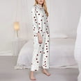 thumbnail image 3 of Disketp Ladybugs Flying On Dotted Route Pajamas Set Long Sleeve Sleepwear Womens Button Down Nightwear Pj Sets-{designName}-XX-Large, 3 of 7