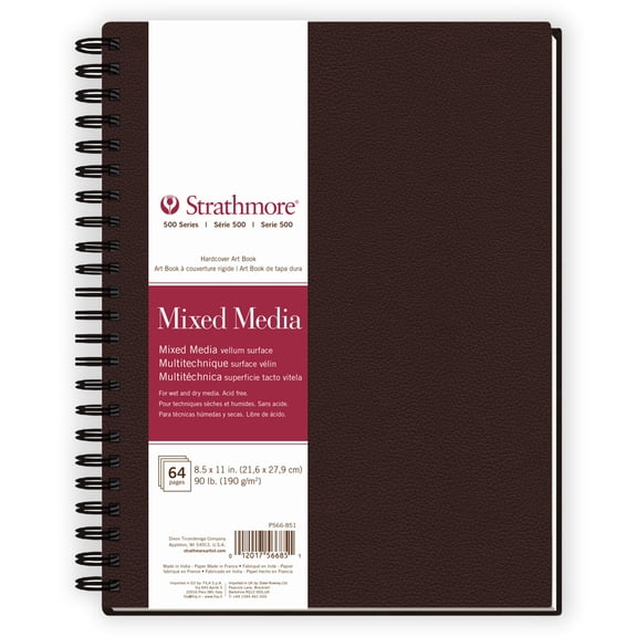 Strathmore 500 Series Mixed Media Paper Art Book 8.5"X11"-32 Sheets