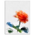 thumbnail image 2 of Orange Rose Flower with Splashes - Large Floral Canvas Artwork, 2 of 3