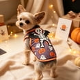 thumbnail image 4 of QLUEWX Halloween Dog Clothes, Funny Pumpkin Ghost Bat Printed Pet Vest, Cute Puppy Cosplay Costume, Holiday Outfit for Teddy Dogs Daily Party Dress Up, Black/L, 4 of 6