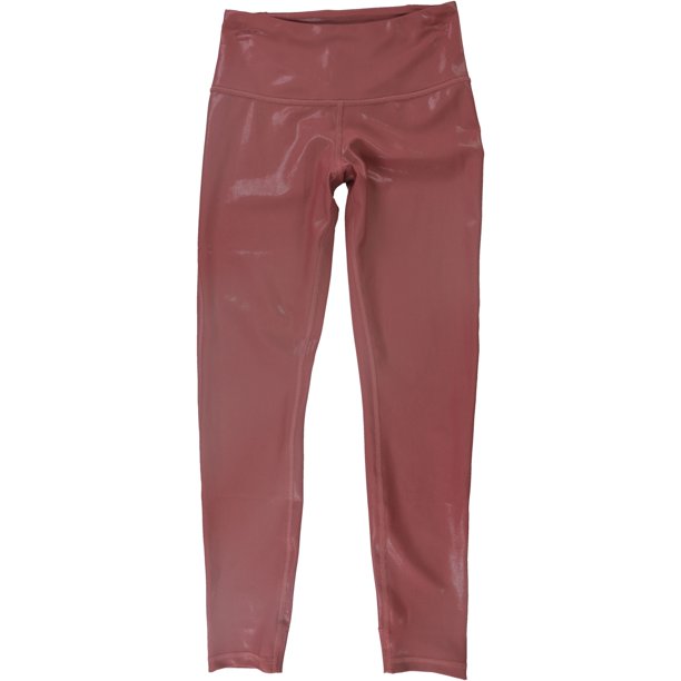 Reebok Womens Lux Metallics Compression Athletic Pants rosedust L/27