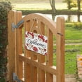 thumbnail image 4 of Red Cute Mushrooms Welcome Sign Front Door PVC 14x10 inch Hanger Hello Sign Farmhouse Wall Porch Home Outside Decor, 4 of 6