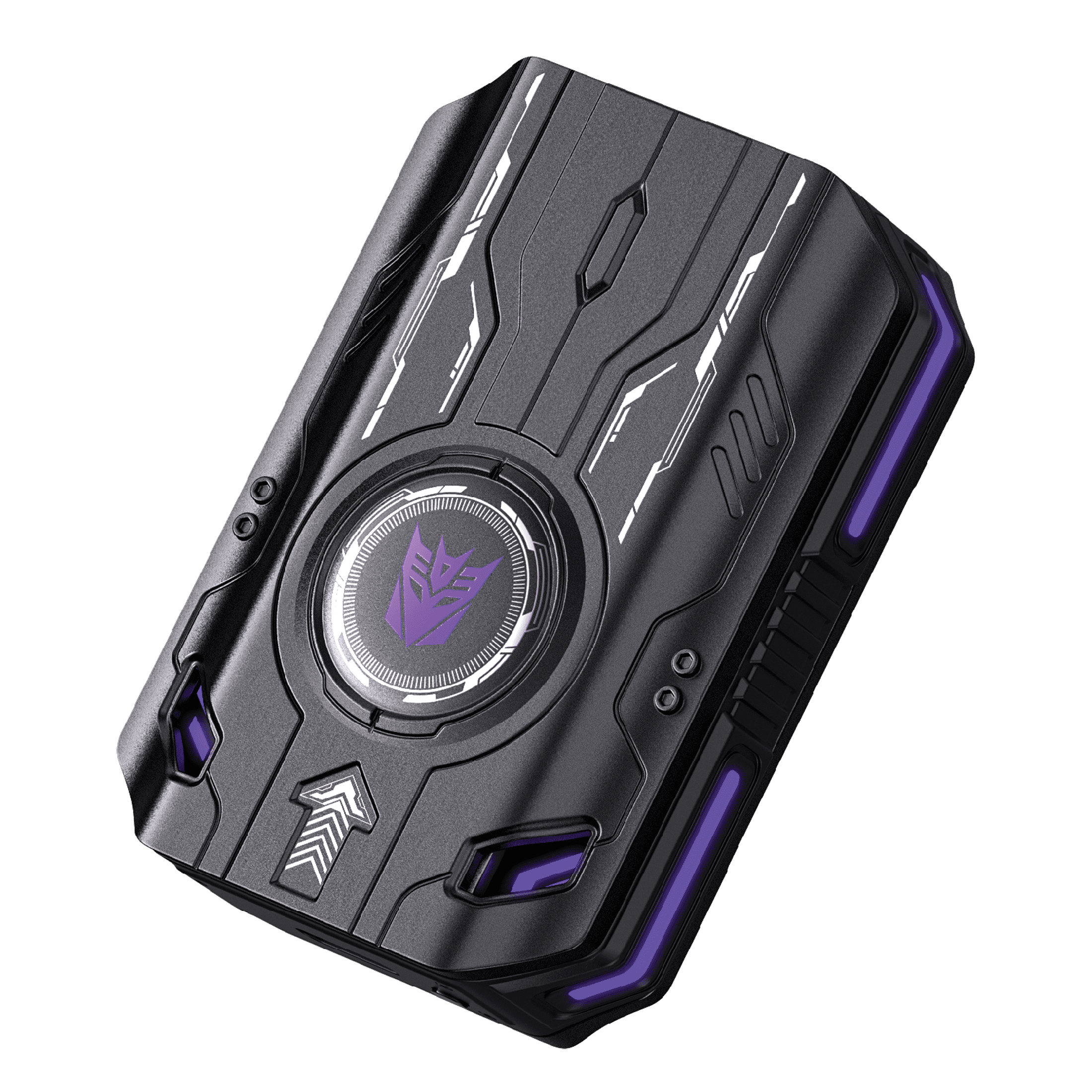 Transformers TF-T76 True Wireless Bluetooth 6.0 Earbuds with Mic, Mecha Zinc Alloy Armor Case, Low-Latency Game/Music Modes, Hi-Fi 13mm Drivers, HD Calling, 40H Total Playtime - Megatron Black
