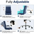 thumbnail image 5 of Office Desk Chair,Modern Conference Room Chairs,High Back Ergonomic Home ofiice Chair,Adjustable Height Swivel Executive Computer Chair with Padded Seat and Armrest (Blue), 5 of 16
