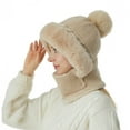 thumbnail image 4 of Dyfzdhu Women Knitted Warm Hat Scarf Fashionable Versatile Beige, 4 of 4