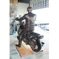 thumbnail image 4 of Bronze Sculpture of Man on His Motorcycle Life Size  94" x 50" x 72"H, 4 of 12